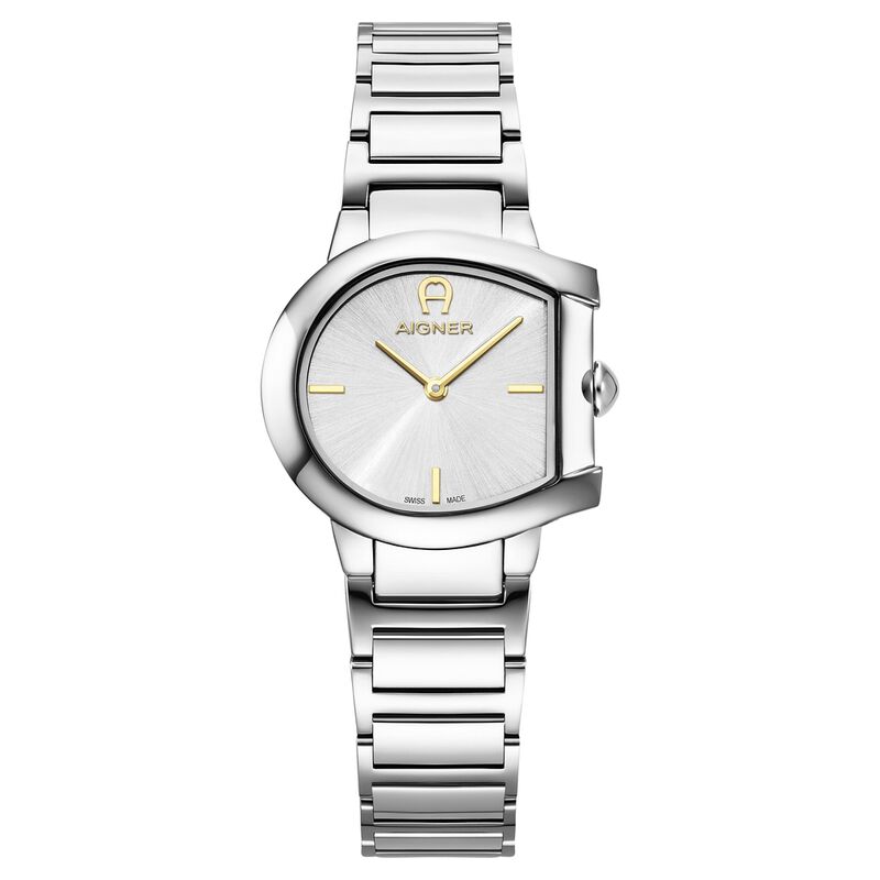 Aigner Quartz Analog Silver Dial Silver Stainless Steel Strap Watch For Women