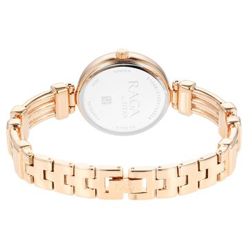 Titan Raga Showstopper Quartz Analog Rose Gold Dial Metal Strap Watch for Women