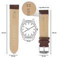 22 mm Brown Genuine Leather Straps for Men - image number 1