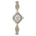 Titan Quartz Analog White Dial Stainless Steel Strap Watch for Women