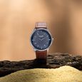 Sonata Poze Quartz Analog Blue Dial Leather Strap Watch For Men - image number 0