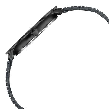 Sonata Sleek Black Dial Black-Tone Metal Bracelet Watch