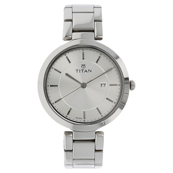 Titan Workwear Silver Dial Women Watch With Stainless Steel Strap - image number 0