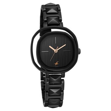 Fastrack Opulence Quartz Analog Black Dial Metal Strap Watch for Girls