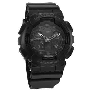SF Vigour Quartz Digital Analog Digital Black Dial With Black Color Plastic Strap Watch For Unisex