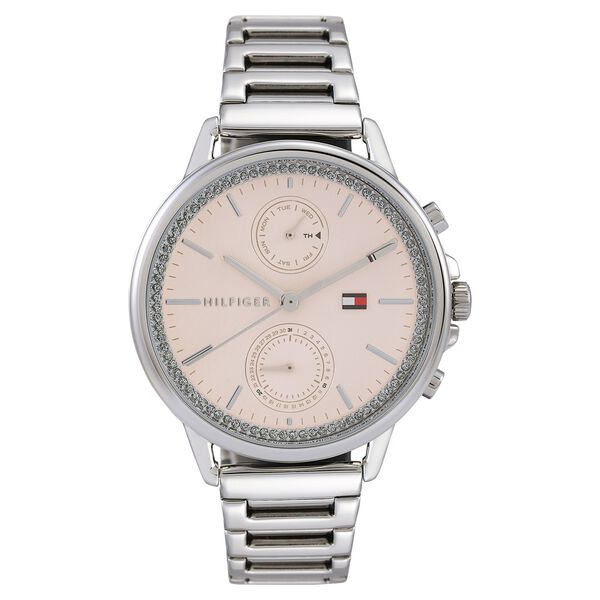 Tommy Hilfiger Quartz Multifunction Pink Dial Stainless Steel Strap Watch for Women - image number 0