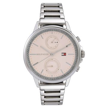 Tommy Hilfiger Quartz Multifunction Pink Dial Stainless Steel Strap Watch for Women