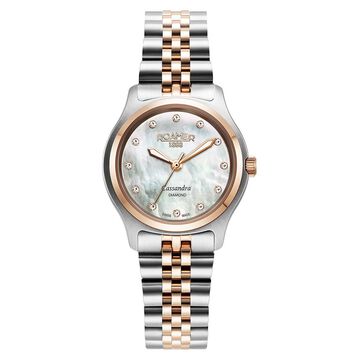 Roamer Cassandra Diamond Quartz Analog Mother of Pearl Dial Two Toned Stainless Steel Strap Watch For Women