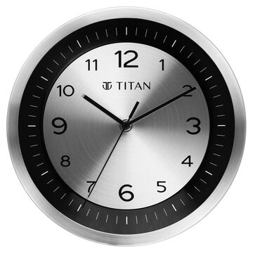 Classic Silver Wall Clock with Silent Sweep Technology - 25.0 cm x 25.0 cm (Small)