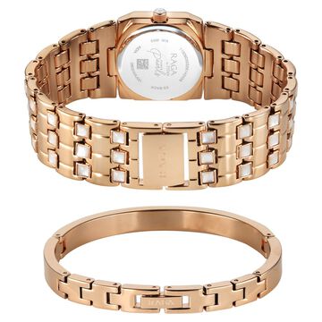 Titan Raga Power Pearls 2.0 Quartz Analog Mother Of Pearl Dial Rose Gold Metal Strap Watch For Women