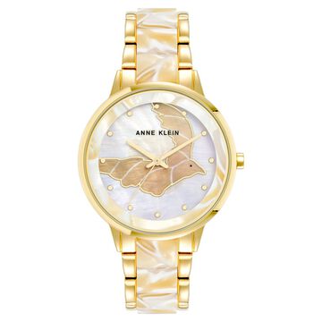 Anne Klein Quartz Analog White Dial Plastic Strap Watch for Women