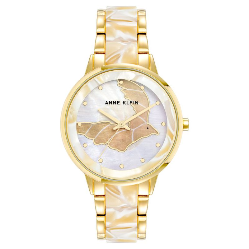 Anne Klein Quartz Analog White Dial Plastic Strap Watch for Women