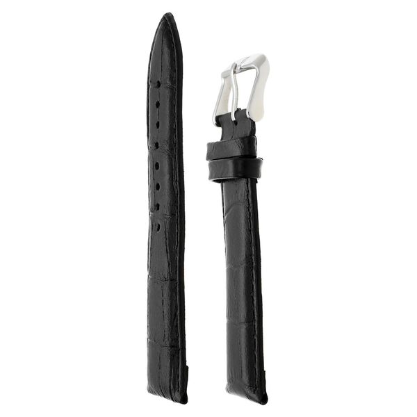 22 mm Black Genuine Leather Straps for Men - image number 2