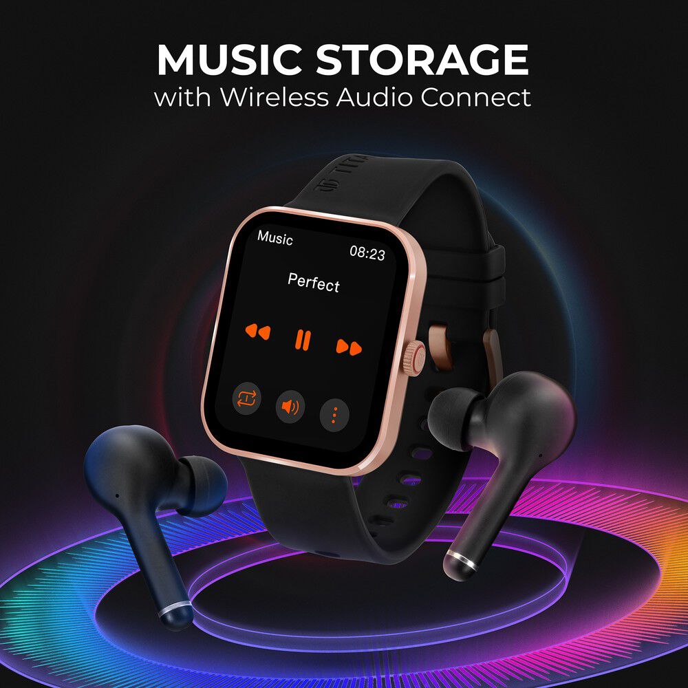 Buy Online Titan Talk S Smartwatch 24 7 Health Tracking Stress Sleep Monitor 90165ap01demo Titan