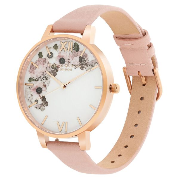 Olivia Burton Quartz Analog Multicoloured Dial Leather Strap Watch for Women - image number 2