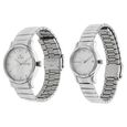 Titan Quartz Analog with Day and Date Silver Dial Stainless Steel Strap Watch for Couple - image number 1