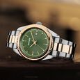 Sonata Festive Quartz Analog with Date Teal Dial Metal Strap Watch For Men