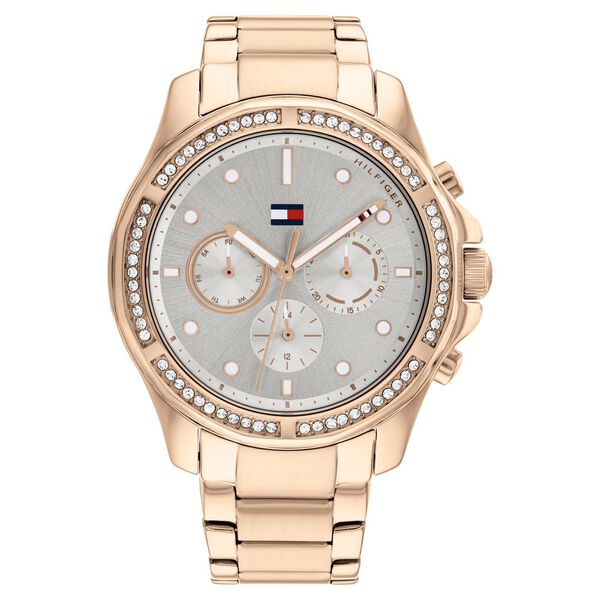 Tommy Hilfiger Multifunction Grey Dial Stainless Steel Strap Watch for Women - image number 0