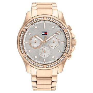 Tommy Hilfiger Quartz Multifunction Grey Dial Stainless Steel Strap Watch for Women