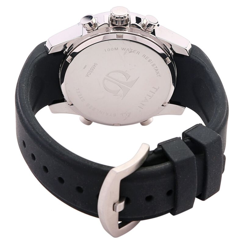 Titan Ana Digi Silver Dial Quartz Digital Plastic Strap watch for Men - image number 2