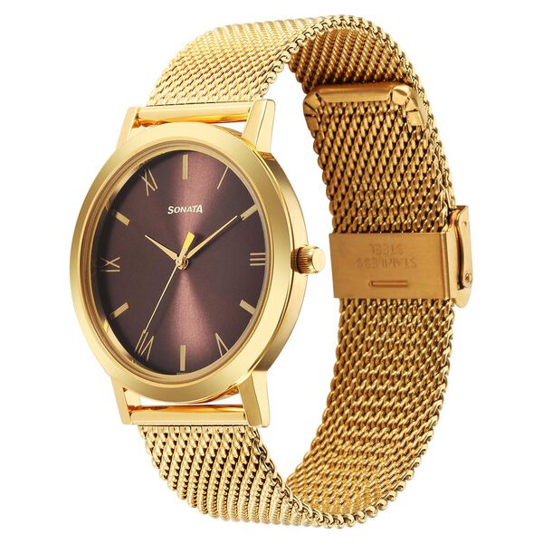 Sonata Utsav Quartz Analog Brown Dial Watch for Men - image number 1
