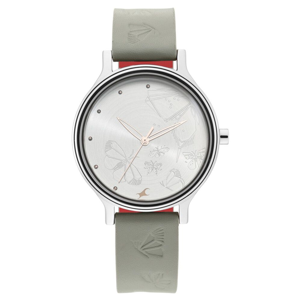 Buy Online Fastrack I Love Me Quartz Analog Silver Dial Leather Strap Watch for Girls ns6189sl03 Titan