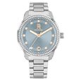 Tommy Hilfiger Quartz Analog Blue Dial Silver Stainless Steel Strap Watch For Women - image number 0