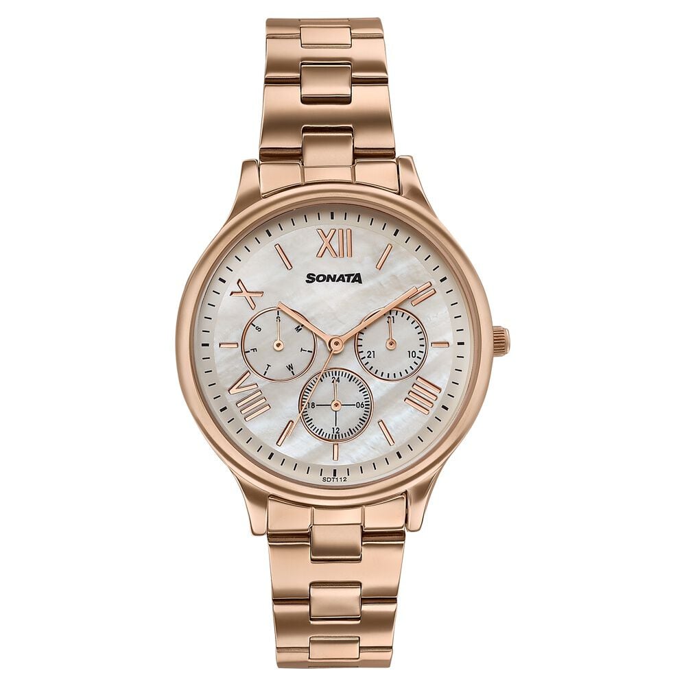 Sonata Women's Work Wear rose gold Watch - Premium Multifunction design for everyday style-image-13
