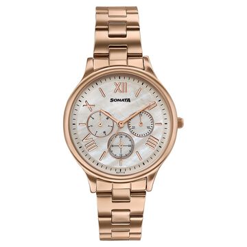 Sonata Women's Work Wear rose gold Watch - Premium Multifunction design for everyday style