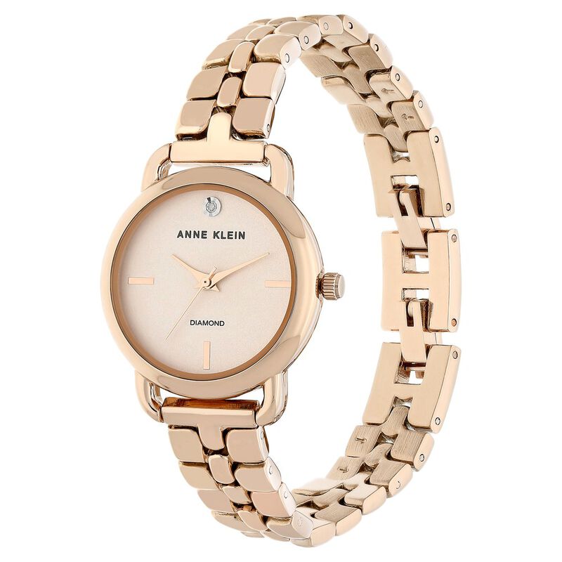 Anne Klein Quartz Analog Rose Gold Dial Metal Strap Watch for Women - image number 2