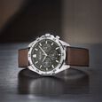 Titan Octane Hyper Lume White Dial Quartz Multifunction Leather Strap watch for Men