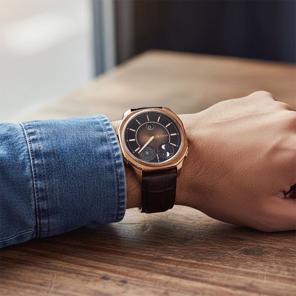 Buy Online Titan Stellar Zodiac Analog with Dual Moonphase and