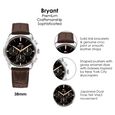 Tommy Hilfiger Quartz Multifunction Black Dial Brown Leather Strap Watch For Men - image number 3