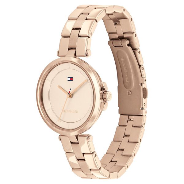 Tommy Hilfiger Quartz Analog Rose Gold Dial Stainless Steel Strap Watch for Women - image number 1
