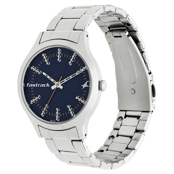 Fastrack Denim Quartz Analog Blue Dial Stainless Steel Strap Watch for Girls - image number 2