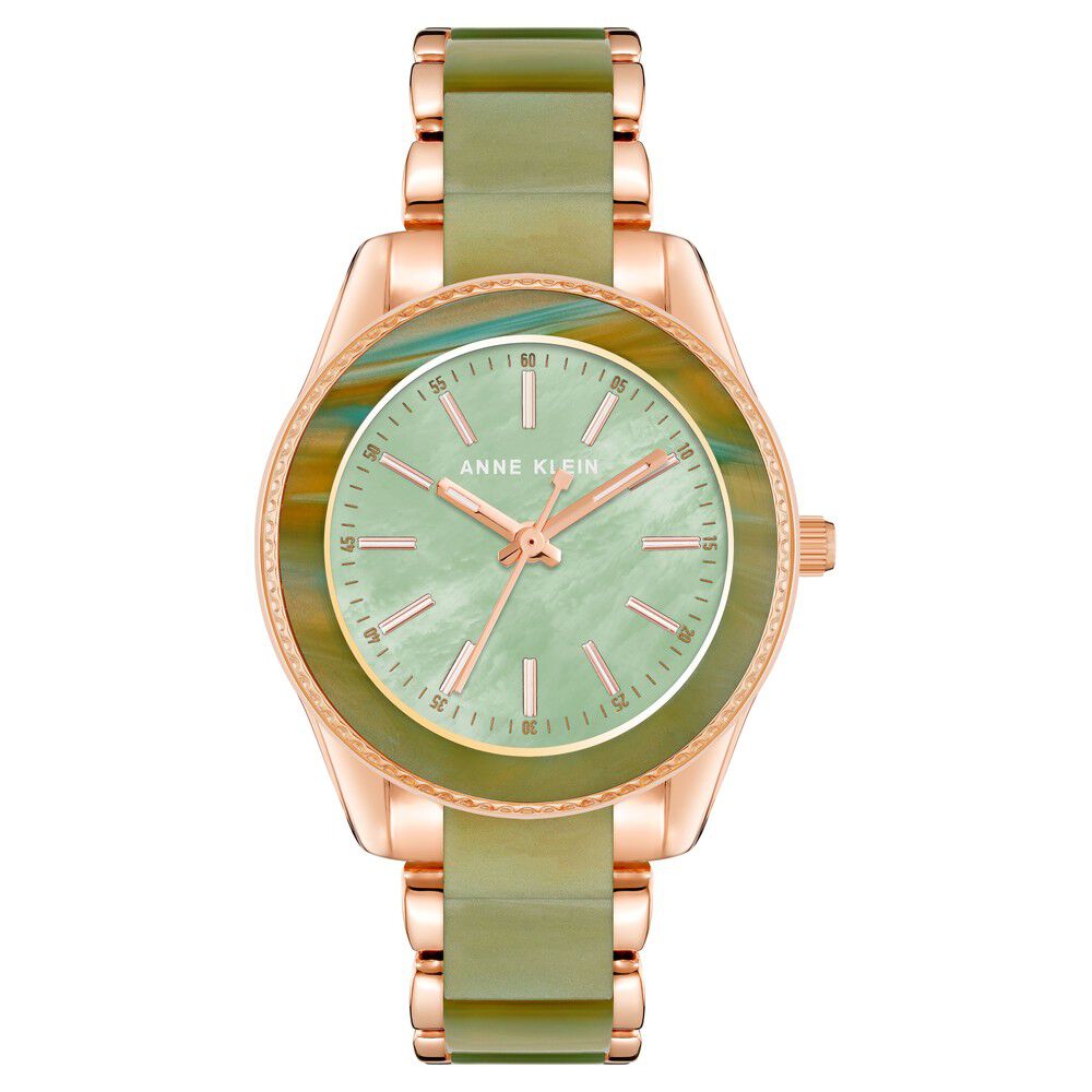 Buy Online Anne Klein Quartz Analog Green Dial Plastic Strap Watch