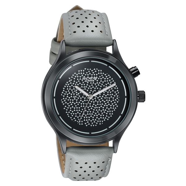 Poze By Sonata Quartz Analog Two Toned Dial Grey PU Leather Strap Watch For Men - image number 2
