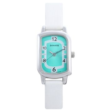 Sonata Quartz Analog Green Dial Leather Strap Watch for Women