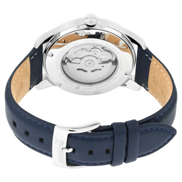 Titan Automatics Silver Dial Blue Leather Strap Watch For Men - image number 4