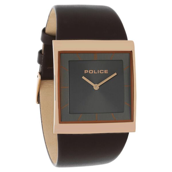 Police Quartz Analog Grey Dial Leather Strap Watch for Men - image number 1