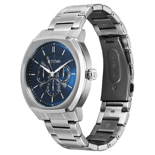 Titan Regalia Arc Analog with Day Date Second Subdial and Blue Dial Stainless Steel Strap Watch for Men - image number 2