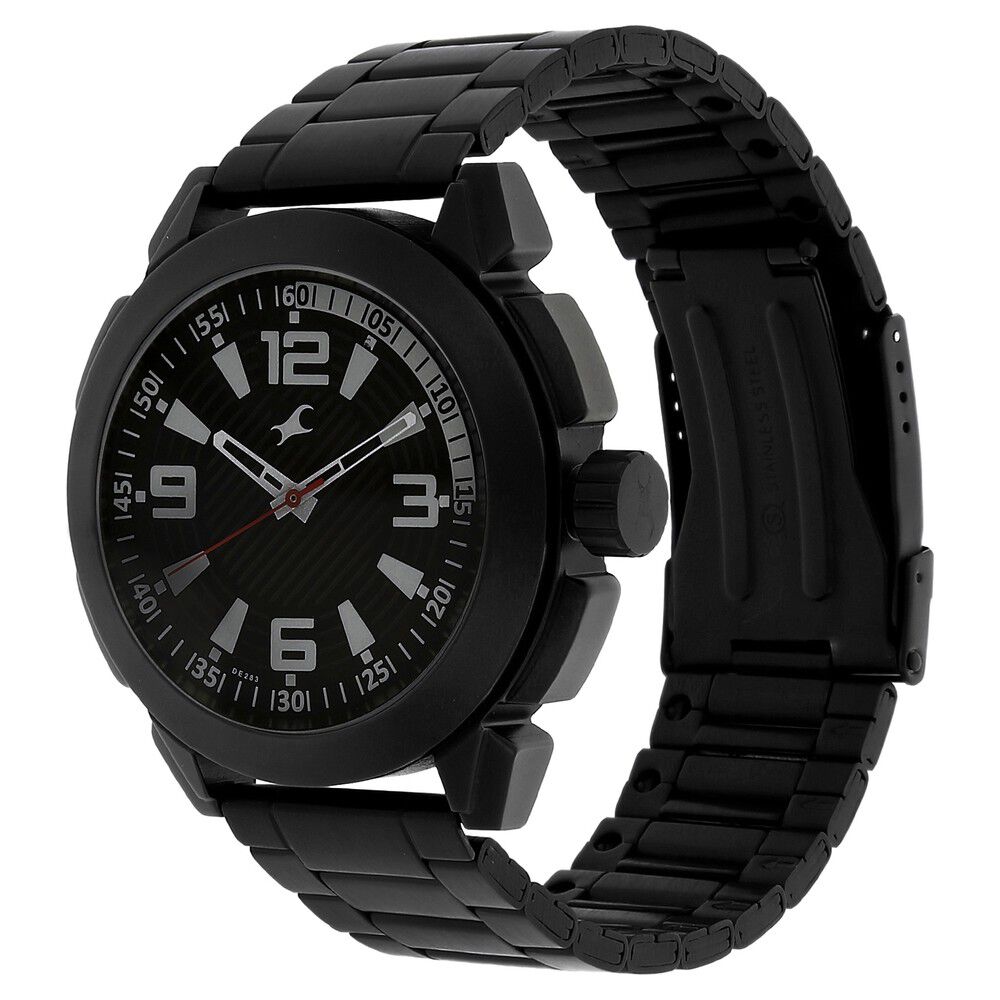 Fastrack watches black metal strap shop