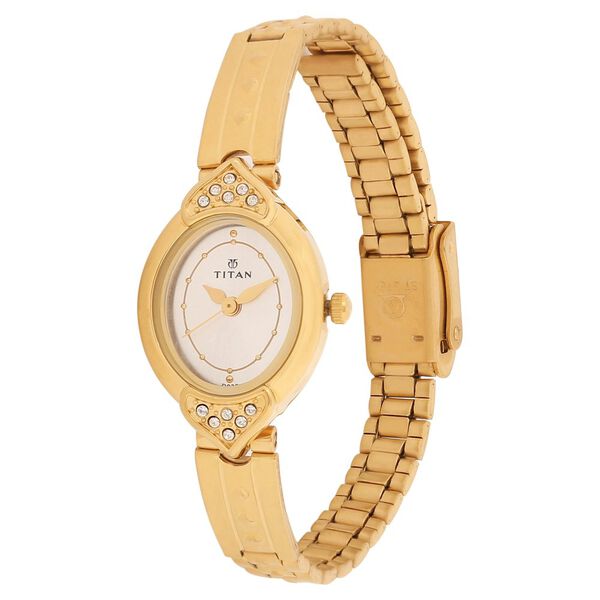 Titan Quartz Analog Silver Dial Stainless Steel Strap Watch for Women - image number 1