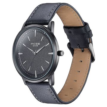 Sonata Poze Quartz Analog Black Dial Leather Strap Watch For Men