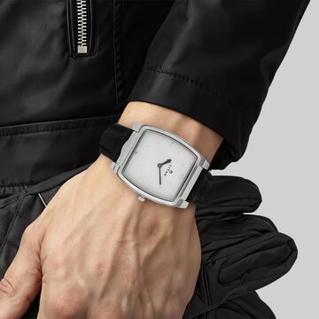 Titan Braille Silver Dial Analog Leather Strap watch for Men