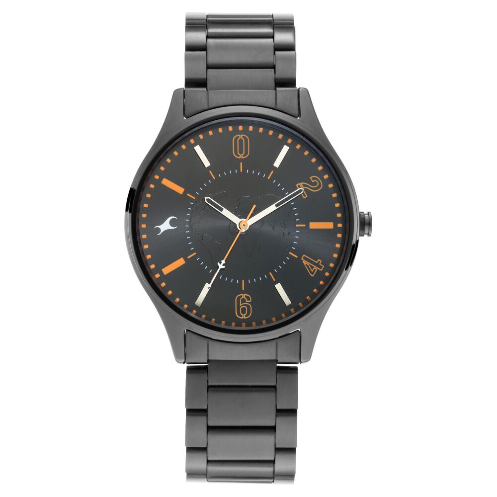 Tripster black dial stainless steel strap watch clearance