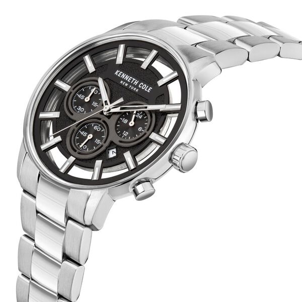Kenneth Cole Quartz Chronograph Black Dial Stainless Steel Strap Watch for Men - image number 1