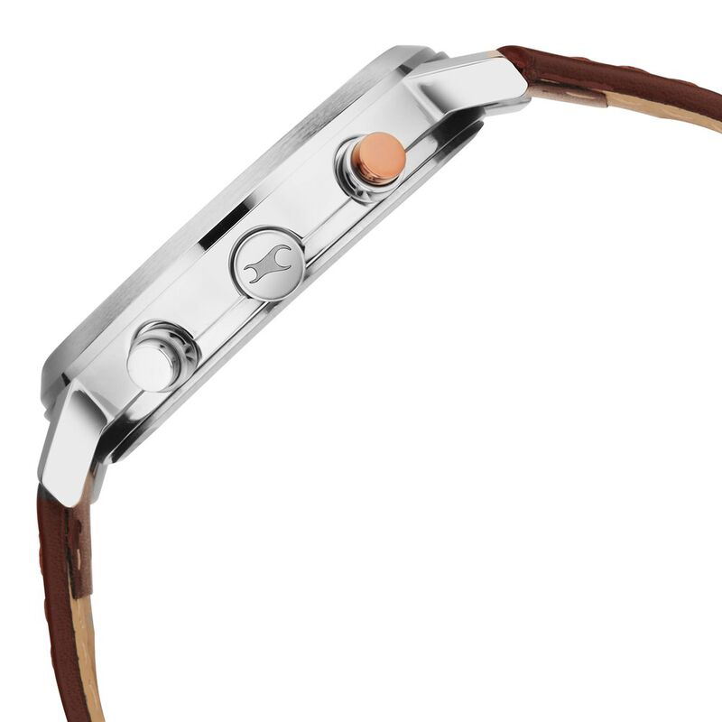 Buy FASTRACK Men Tick Tock 2.0 White Dial Leather Analog Watch