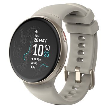 Titan Celestor Swift GPS Smartwatch with Advanced Badminton Mode, Zone Based Training ,AI Brief & Titan Q-Beige