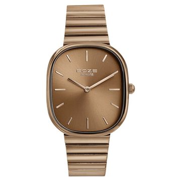 Sonata Poze Quartz Analog Brown Dial Mesh Strap Watch for Women